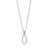 Classique Diamond Teardrop Pendant Necklace in 18K Gold