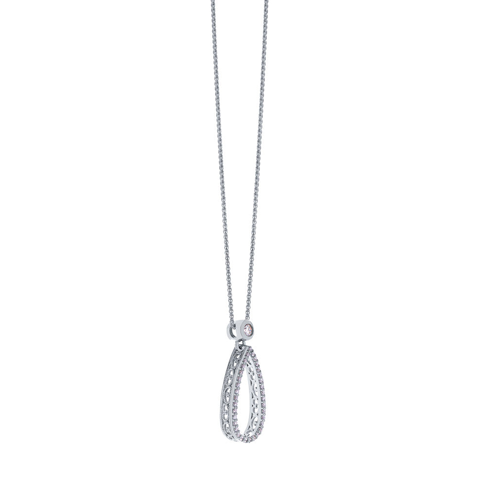 Classique Diamond Teardrop Pendant Necklace in 18K Gold