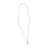 Florette Diamond Drop Pendant Necklace in 18K White & Rose Gold